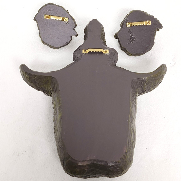 3 Pieces Bird Feeder Hand Painted Fun Outdoor Decor w/ Glow in The Dark Eyes - Picture 6 of 12